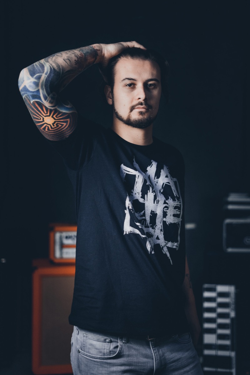 T-shirt black/silver
