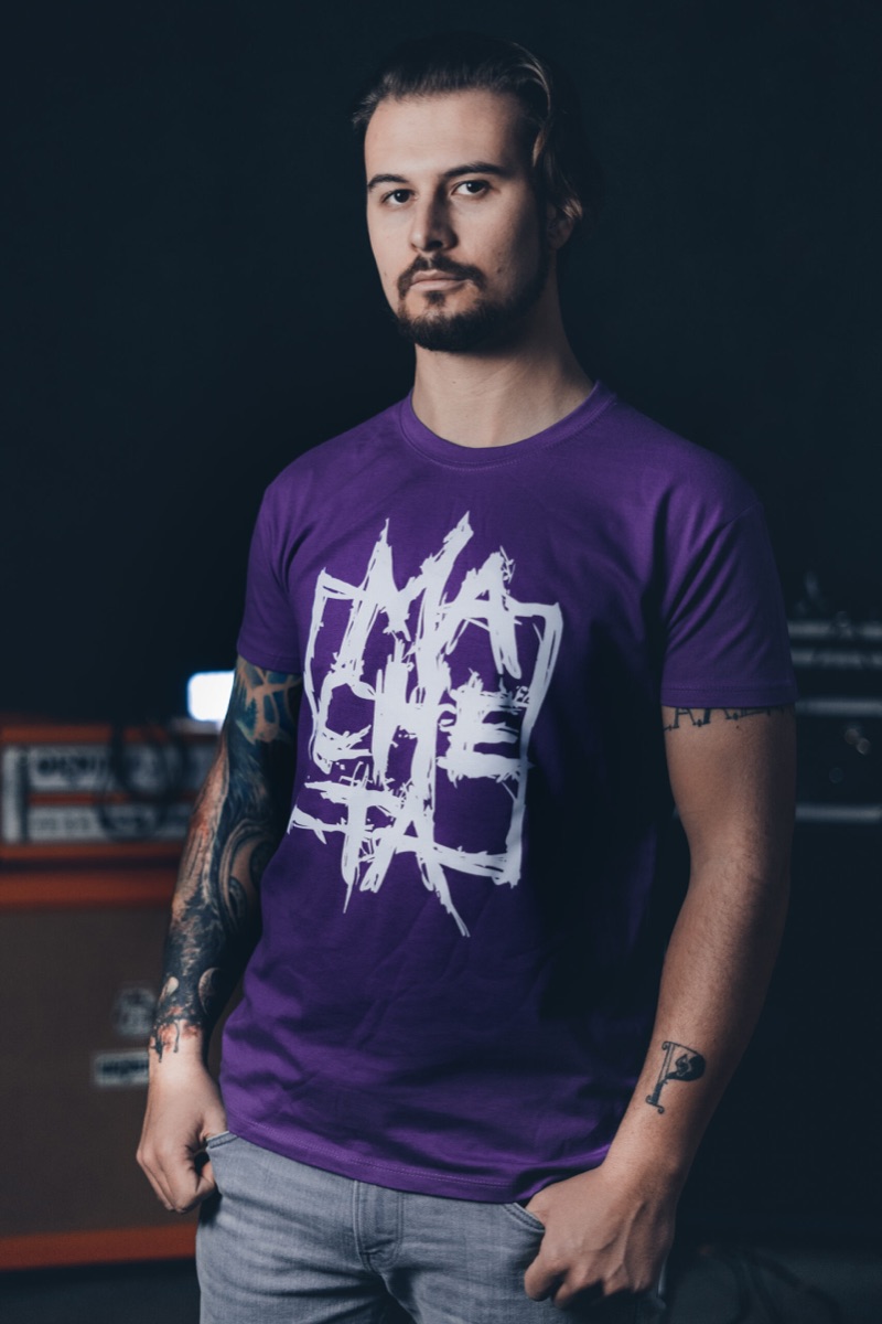T-shirt purple/white