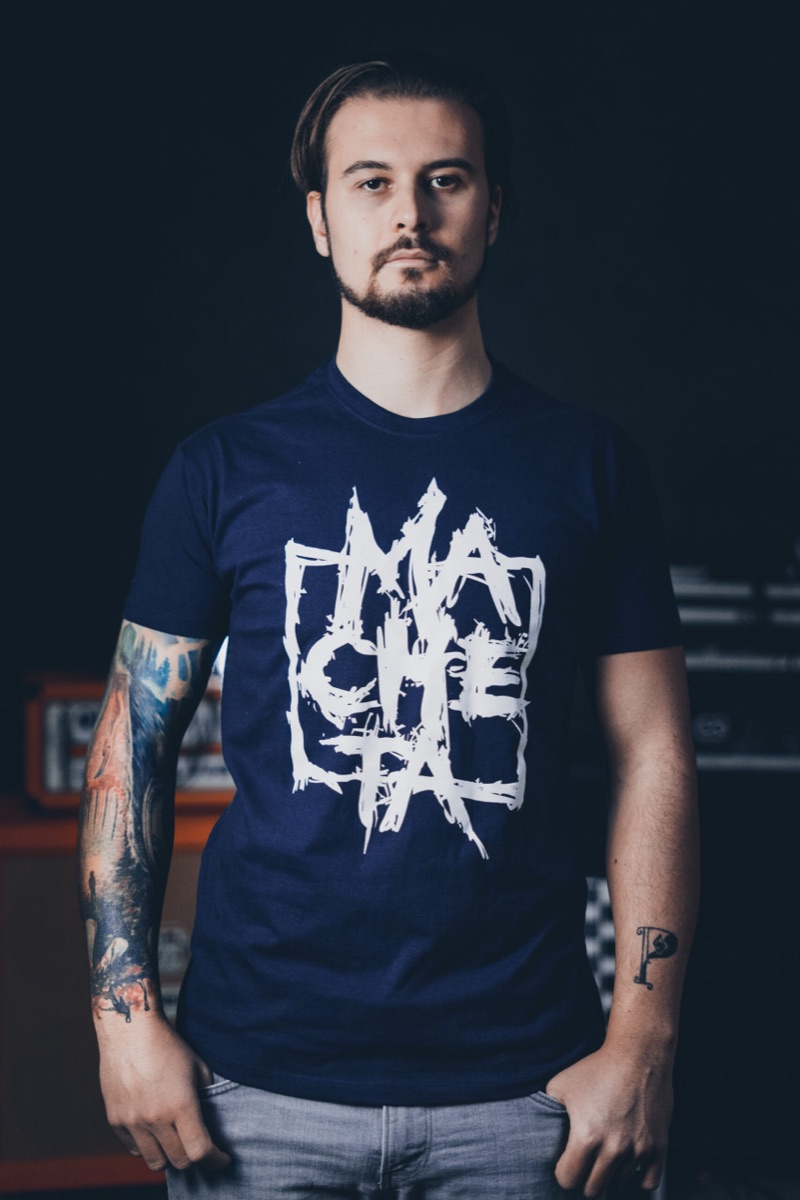 T-shirt navy/white